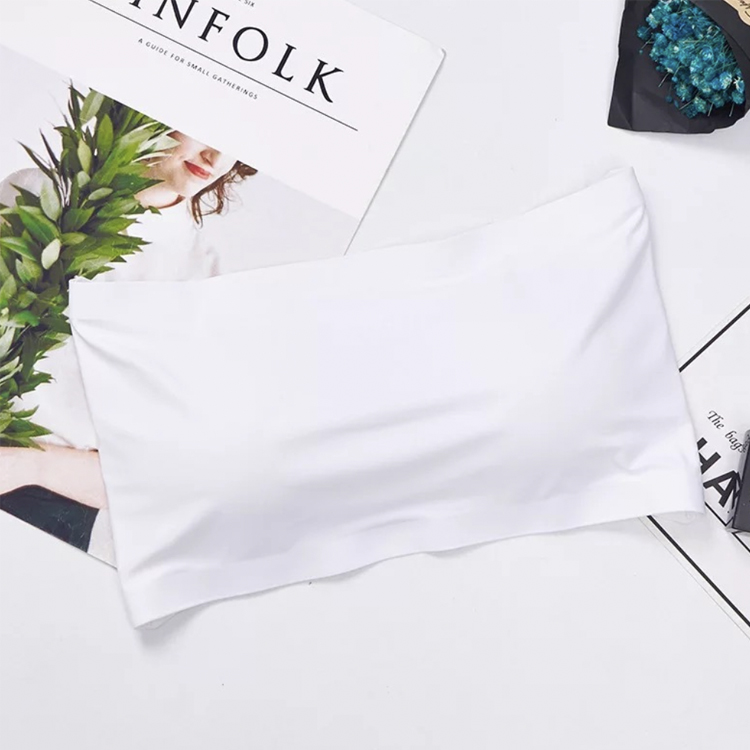 チューブトップ ブラ レディース ストラップレスブラ ひんやり 冷感 谷間が見えない シームレス 肩紐なし 脇高 ノンワイヤー ブラジャー ジョイフィール joyfeel