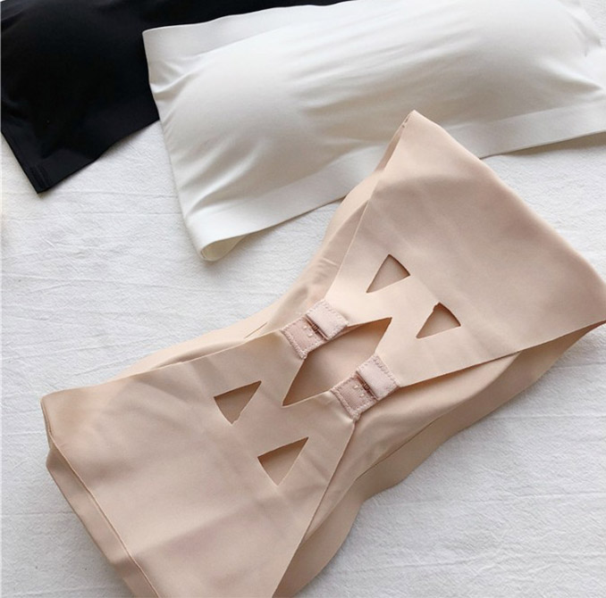 チューブトップ ブラ レディース ストラップレスブラ ひんやり 冷感 谷間が見えない シームレス 肩紐なし 脇高 ノンワイヤー ブラジャー ジョイフィール joyfeel