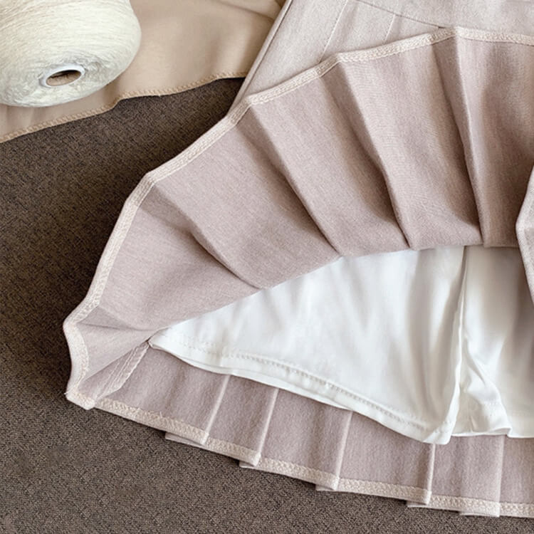 ゴルフウェア レディース  スカート プリーツ Ａライン 秋 冬 おしゃれ 体系カバー ゴルフ ゴルフウエア ウエア ボトム ブラウン 黒 ジョイフィール joyfeel