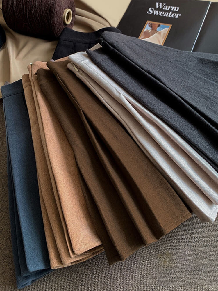 ゴルフウェア レディース  スカート プリーツ Ａライン 秋 冬 おしゃれ 体系カバー ゴルフ ゴルフウエア ウエア ボトム ブラウン 黒 ジョイフィール joyfeel