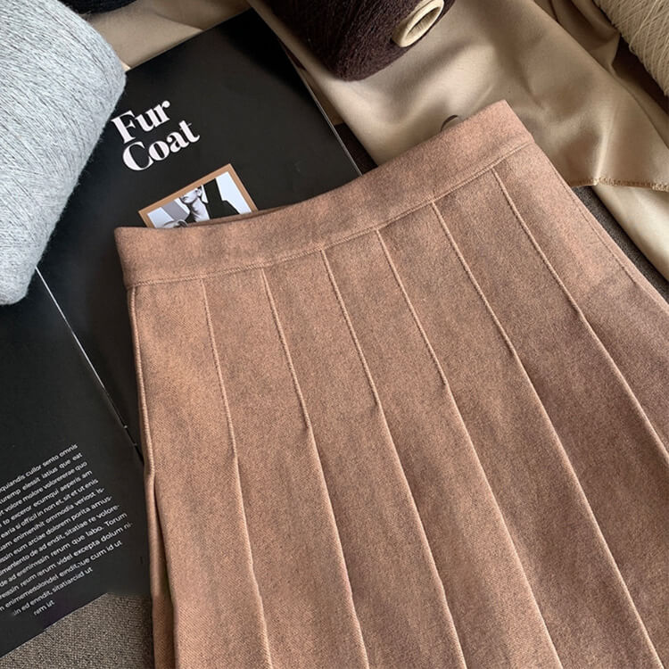ゴルフウェア レディース  スカート プリーツ Ａライン 秋 冬 おしゃれ 体系カバー ゴルフ ゴルフウエア ウエア ボトム ブラウン 黒 ジョイフィール joyfeel