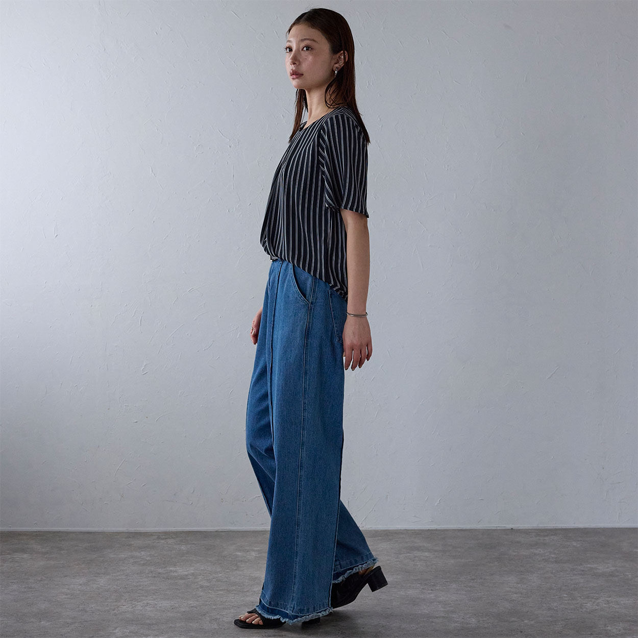 ブラウス レディース インナー オフィス シフォン ストライプ スーツ スーツインナー トップス フォーマル 半袖 大きいサイズ 白 お気にいる スーツ