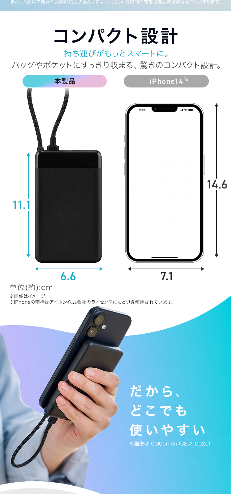 IRIS OHYAMA（アイリスオーヤマ） モバイルバッテリー 軽量 小型