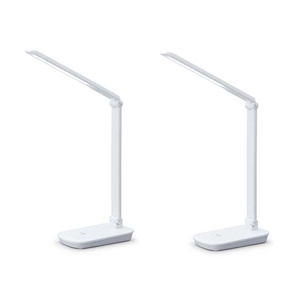 デスクライト LED 子供 おしゃれ 目に優しい 2個セット 充電 折り畳み 卓上 アイリスオーヤマ LEDデスクライトQi充電シリーズ 平置きタイプ 調光 LDL-QFD | IRIS OHYAMA | 01