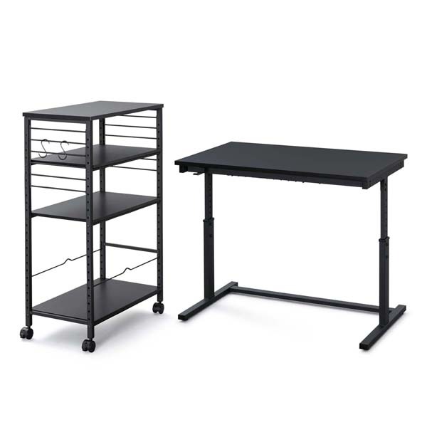 昇降デスク 昇降式デスク 昇降テーブル おしゃれ パソコンデスク キャビネット付き 幅100cm  アイリスオーヤマ DSW-600 | IRIS OHYAMA | 01