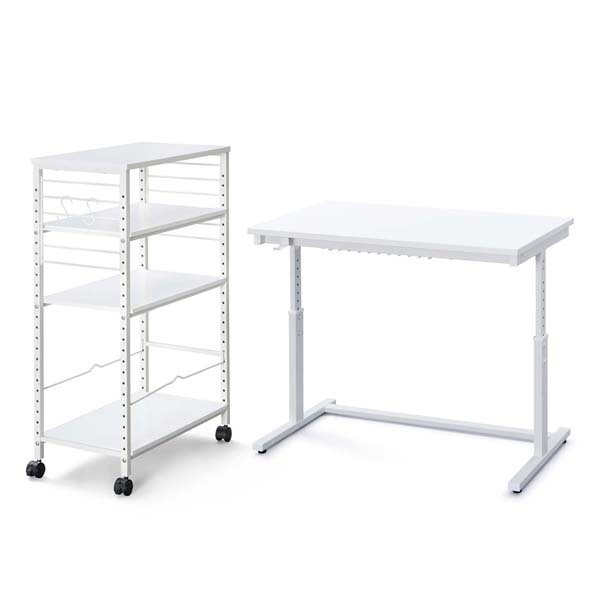 昇降デスク 昇降式デスク 昇降テーブル おしゃれ パソコンデスク キャビネット付き 幅100cm  アイリスオーヤマ DSW-600 | IRIS OHYAMA | 02