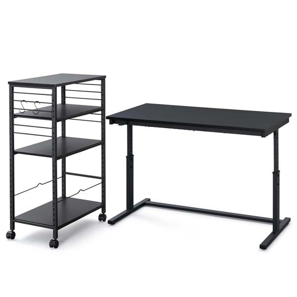 昇降デスク 昇降式デスク 昇降テーブル おしゃれ パソコンデスク 机 幅120cm キャビネット付き アイリスオーヤマ DSW-600 | IRIS OHYAMA | 01