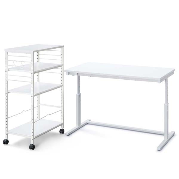 昇降デスク 昇降式デスク 昇降テーブル おしゃれ パソコンデスク 机 幅120cm キャビネット付き アイリスオーヤマ DSW-600 | IRIS OHYAMA | 02