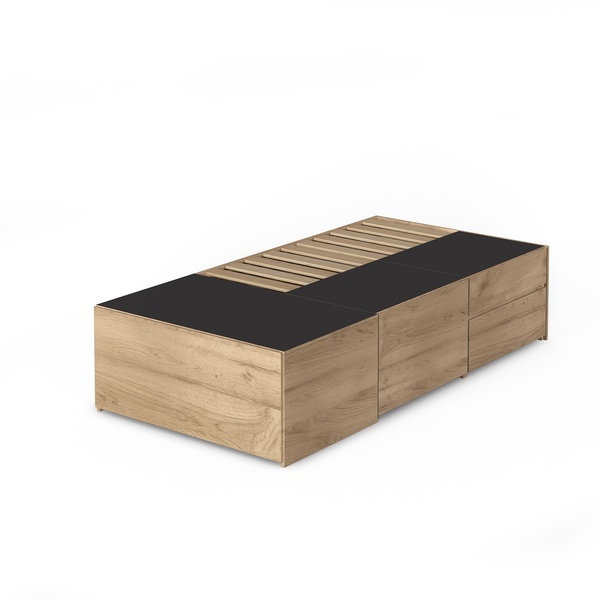 ベッド シングル 収納 大容量 超収納 引出付 ベッドフレーム ヘッドレス 収納付ベッド チェストベッド ベット アイリスオーヤマ CSB01-S * | IRIS OHYAMA | 01