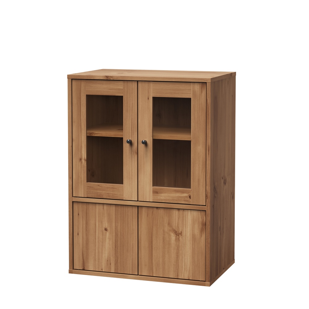 食器棚 ロータイプ 幅60 奥行38.8 高さ81.6 キャビネット ガラス サイドボード キッチン リビング 収納 一人暮らし アイリスオーヤマ GKN-9060R * | IRIS OHYAMA | 02