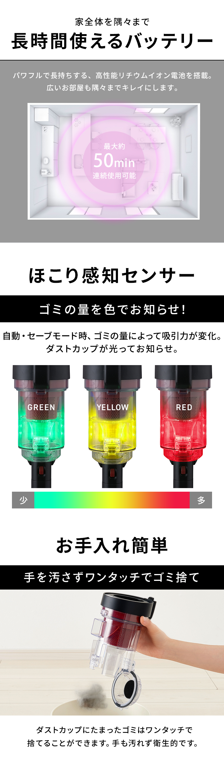 IRIS OHYAMA（アイリスオーヤマ） 掃除機 コードレス ハンディ
