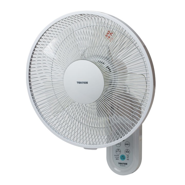 【新品】壁掛け扇風機 DCモーター 静音 リモコン付 省エネ 部屋干し 空気循環 扇風機 壁掛け扇風機 DCモーター・フルリモコン KI-DC333 TEKNOS