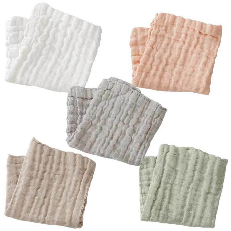 赤ちゃんベビーガーゼハンカチ綿100％肌に優しいくすみカラー4層イブルちゃいなびイブルガーゼハンカチ5枚セットAちゃいなび 