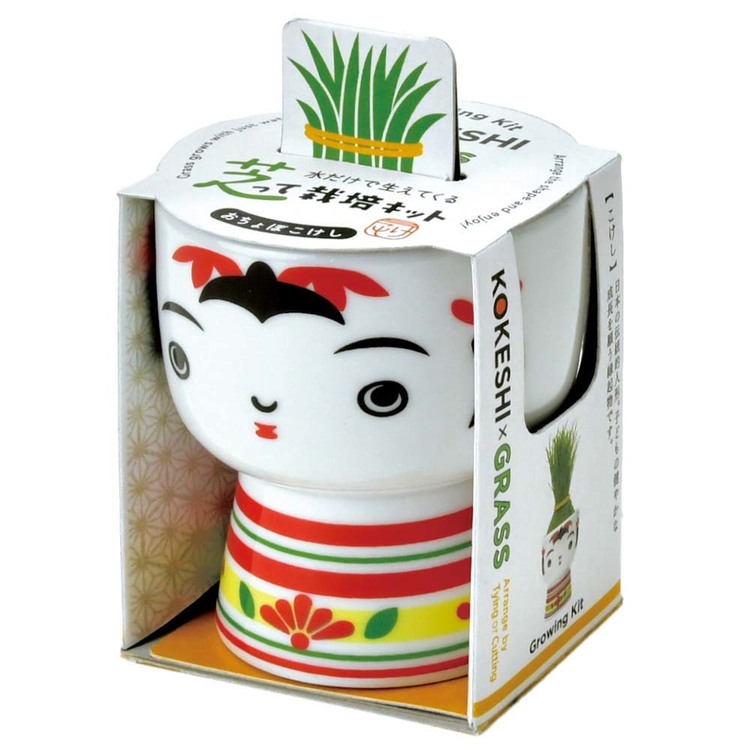 栽培キット栽培セット芝おちょぼぼうずおかっぱ聖新陶芸【3種セット】芝って栽培キットKOKESHI 