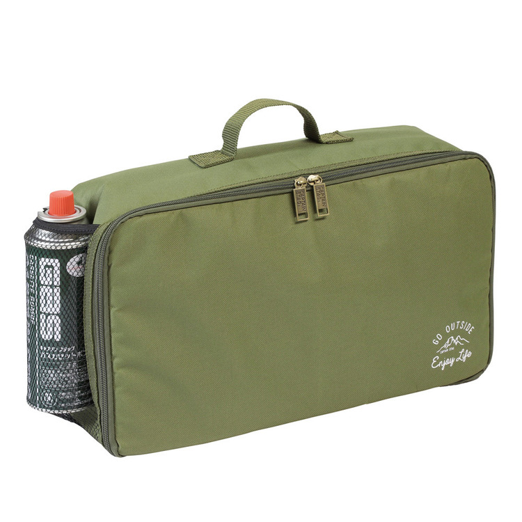 CAPTAINSTAGキャンプアウトドアレジャー焼肉カセットコンロケース収納ケース持ち運び防災ガスボンベポータブルカセットコンロケースオリーブモンテパール金属株式会社 