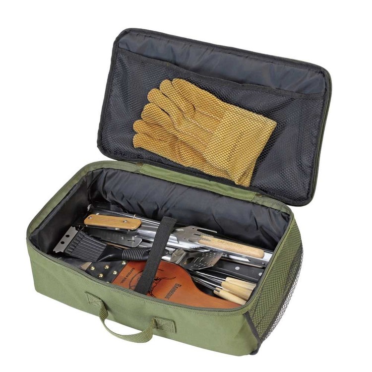 CAPTAINSTAGキャンプアウトドアレジャー焼肉カセットコンロケース収納ケース持ち運び防災ガスボンベポータブルカセットコンロケースオリーブモンテパール金属株式会社 