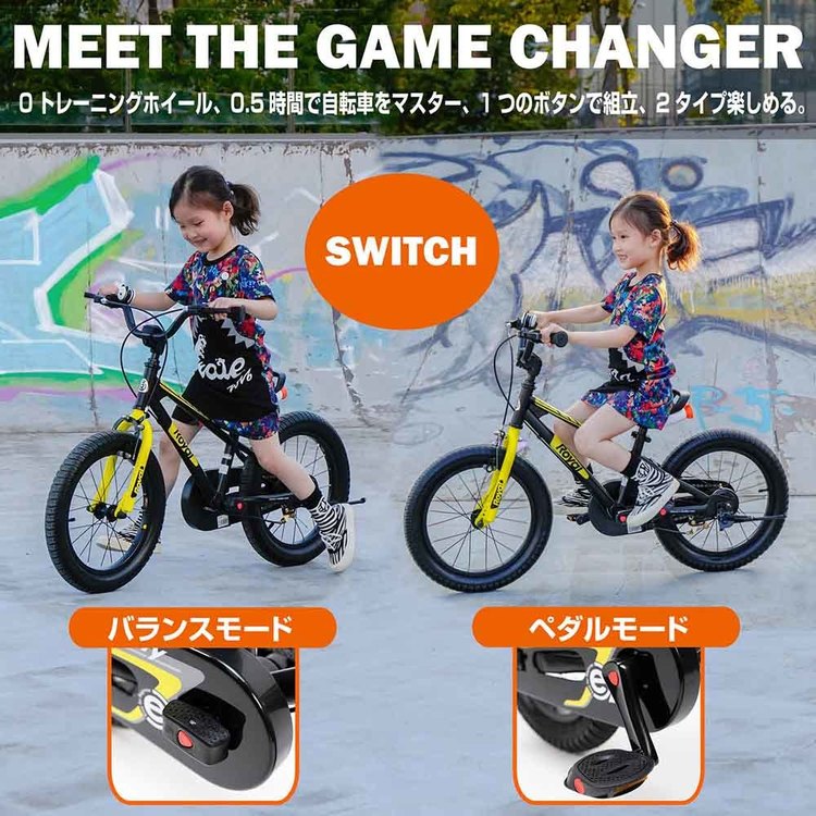 自転車 幼児車 子供車 バランスバイク ペダル着脱式 2.4インチ極太