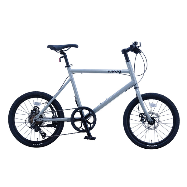 自転車 20インチ グレー ブラック ライムグリーン アルミ ディスク