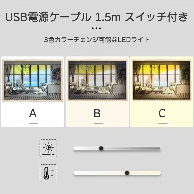 ちいかわ 光る絵画 間接照明 おしゃれなナイトライト CHIIKAWA ベッド