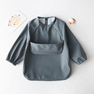食事エプロン 高品質 長袖 ポケット付き 柔らかい 食べこぼし防止 防水 選択可能 1歳 2歳 3歳
