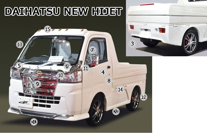 カスタムパーツ販売 VANDEAT - DAIHATSU NEW HIJET（軽トラック）｜Yahoo!ショッピング