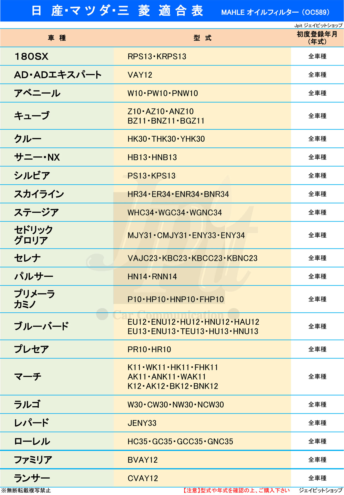 日産純正ケミカル用品　カタログ　価格表 589ry-1.jpg