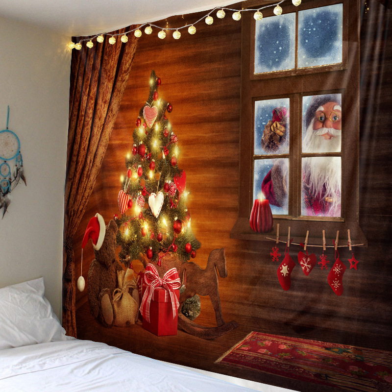 クリスマス飾り物 クリスマス ツリー 壁掛け 装飾布 背景布 壁飾り 多