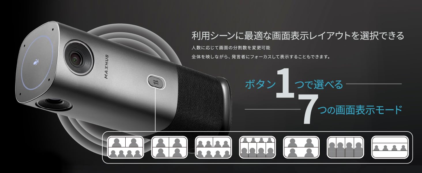 MAXHUB 会議用 360度 Webカメラ AI搭載4Kカメラ 半径5m集音マイク スピーカー内蔵 UCM40 オートフレーミング : maxhub- ucm40 : JPStars Online Shop - 通販 - Yahoo!ショッピング