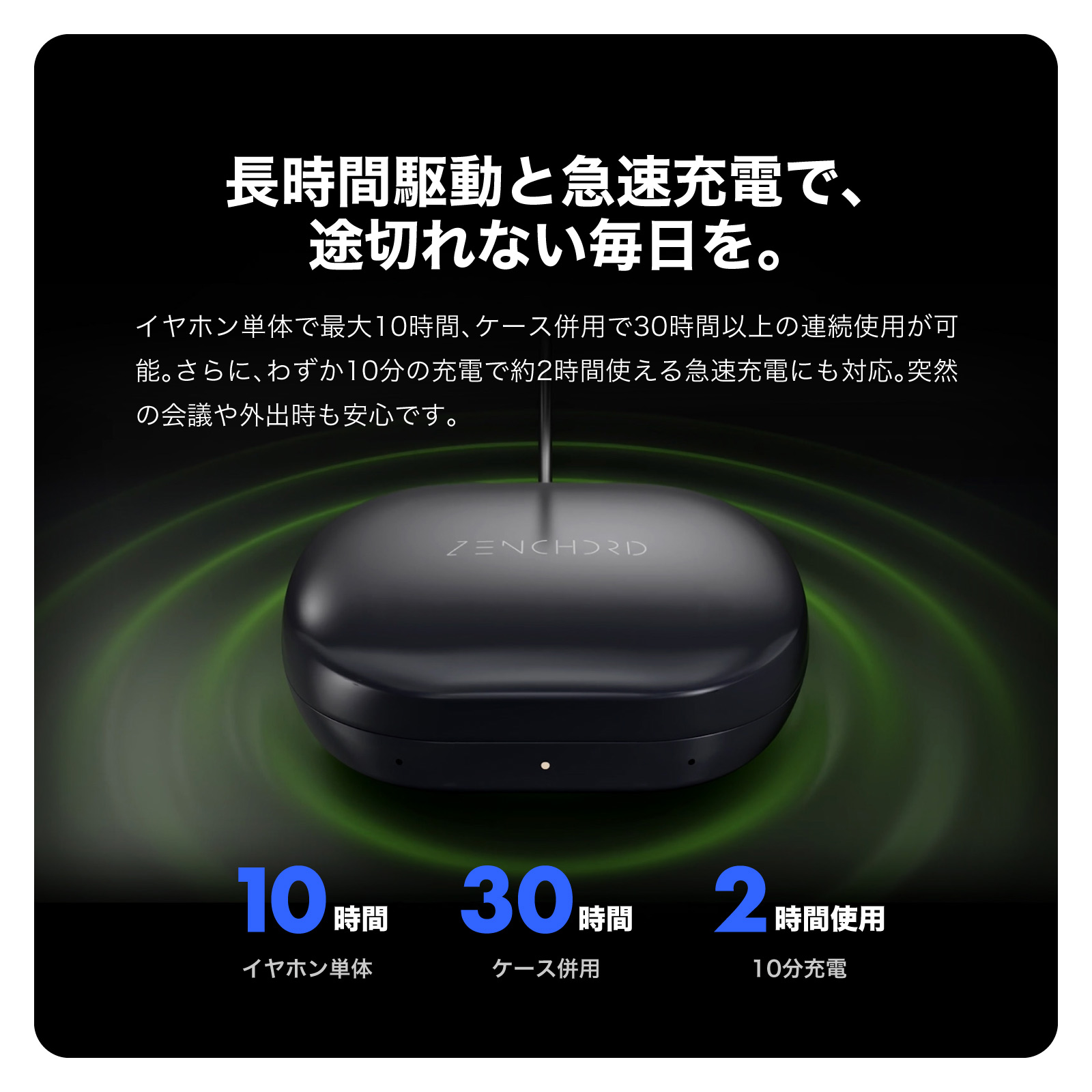 Zenchord1 AIイヤホン notta ChatGPT搭載 WEB会議 通話 対話 IC