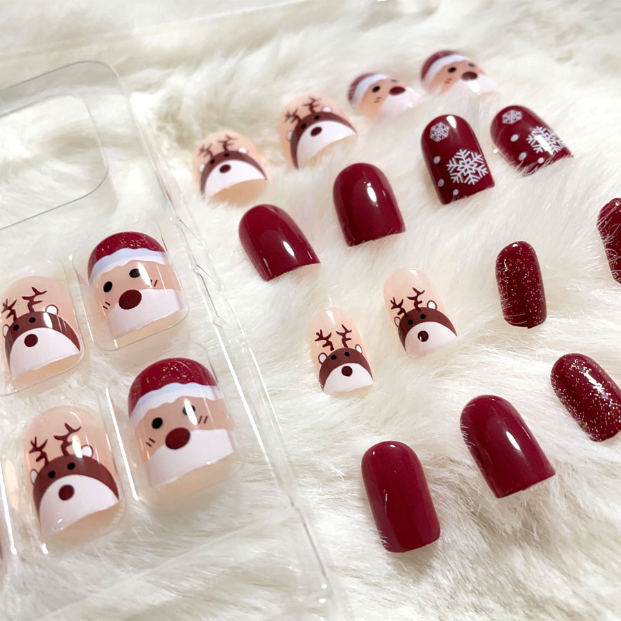 ネイルチップ クリスマス デザイン つけ爪 かわいい プレゼン nail 冬