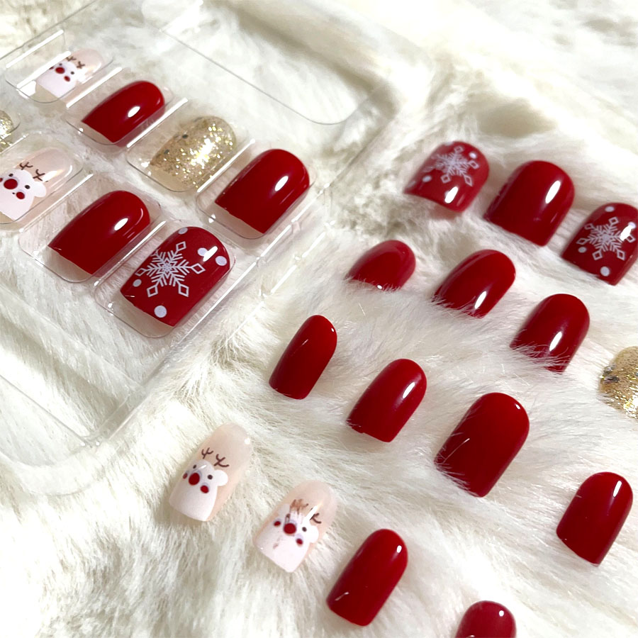 ネイルチップ クリスマス デザイン つけ爪 かわいい プレゼン nail 冬