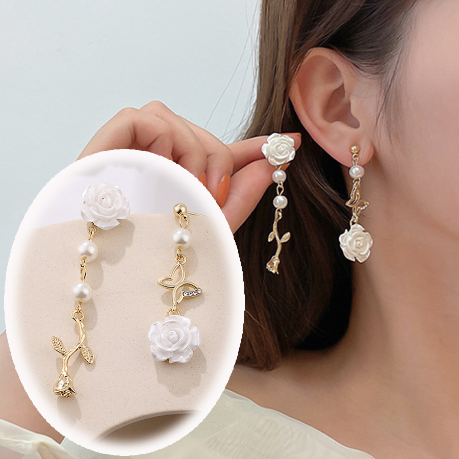 ピアス レディース パール 揺れる ロングピアス 大ぶり モチーフピアス