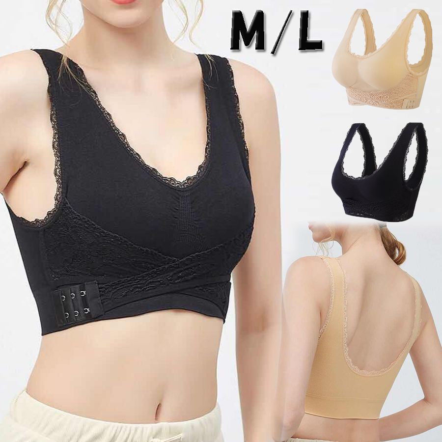 ブラジャー ノンワイヤー レディース 美姿勢ブラ フロントホック