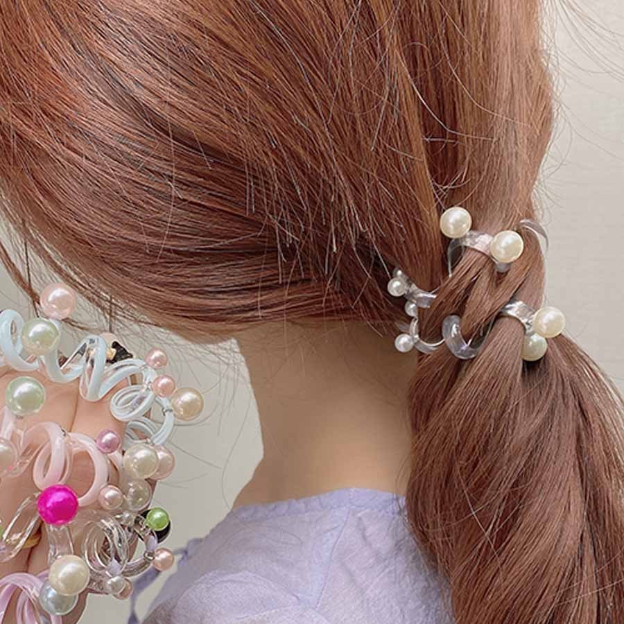 ヘアゴム スプリングヘアゴム パール ヘアアクセサリー 大人っぽい おしゃれ クリア 大人 上品 エレガント シンプル フェミニン(メール便送料無料)  :6ZX005HC:jryuukin - 通販 - Yahoo!ショッピング