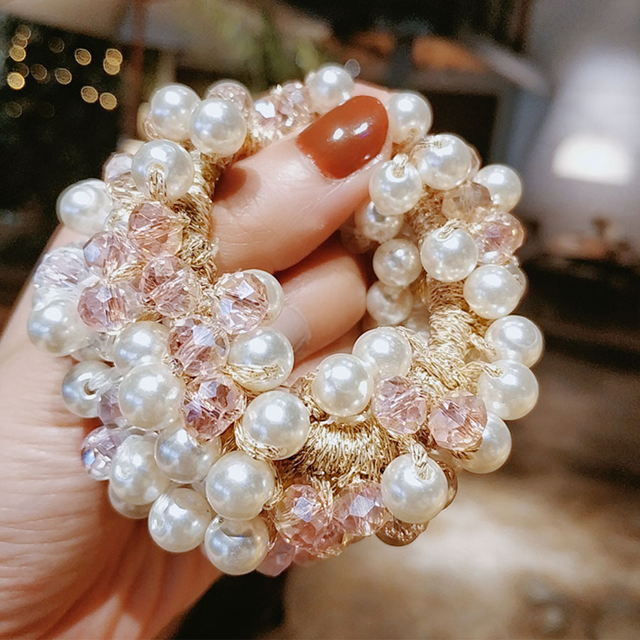 ヘアゴム パール バブル シンプル ブレスレット ビーズ ヘア留め ヘア