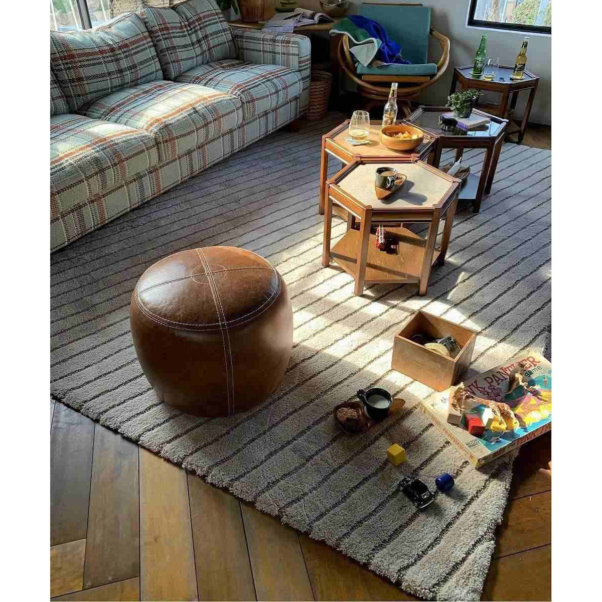 【良品】アクメファニチャー オーク レザースツール ACME Furniture アクメファニチャー OAKS LEATHER STOOL_crack