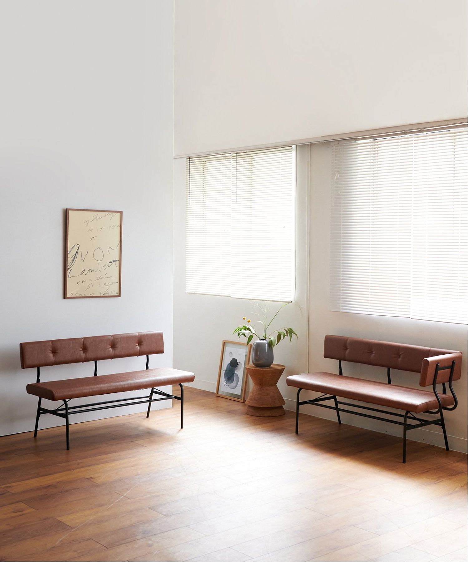 ②格安！ジャーナルスタンダードファニチャー パクストン アーム付きLDベンチ journal standard Furniture（ジャーナル スタンダード ファニチャー