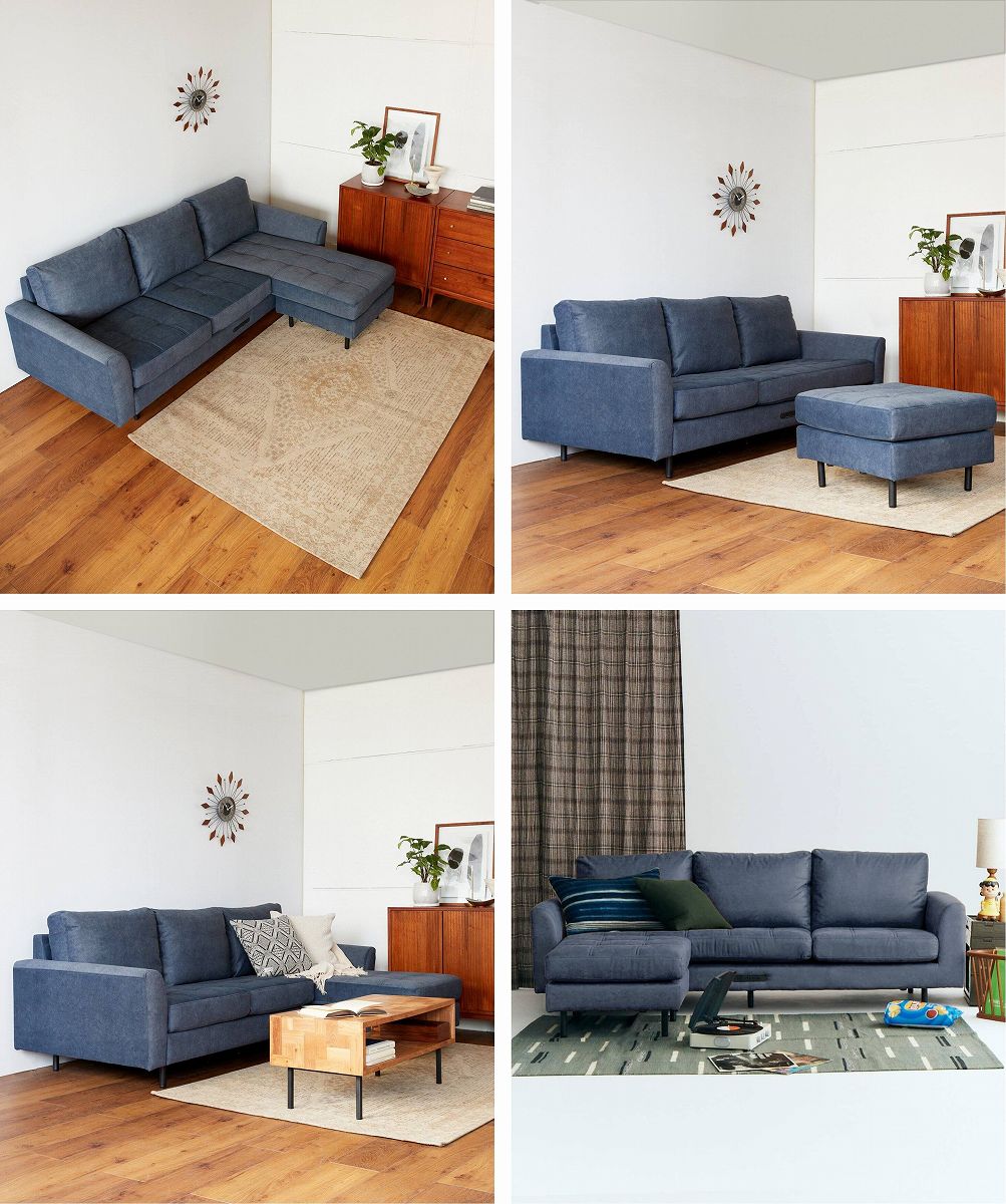 PSF JOURNAL STANDARD FURNITURE COUCH SOFA NAVY ジャーナル