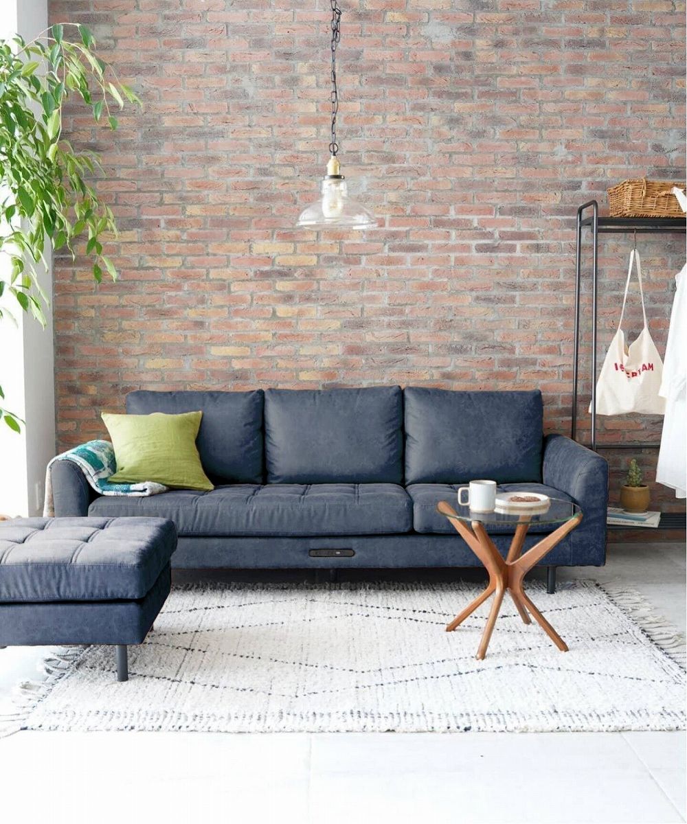 PSF JOURNAL STANDARD FURNITURE COUCH SOFA NAVY ジャーナル