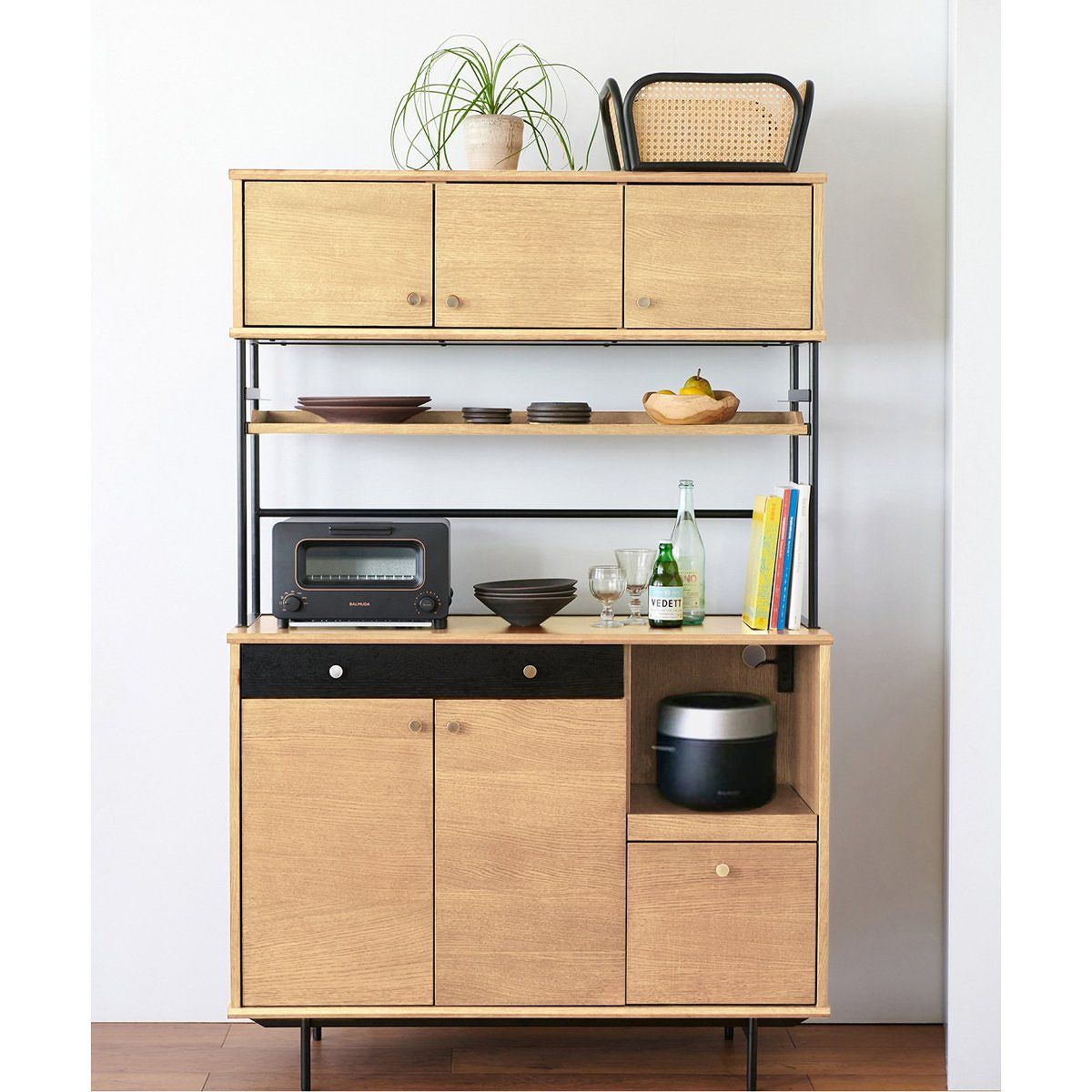 ジャーナルスタンダードファニチャー ファニチャー スタンダード Furniture（ジャーナル standard journal 美品 L キッチンボード ハビタ 食器棚・キッチンカウンター