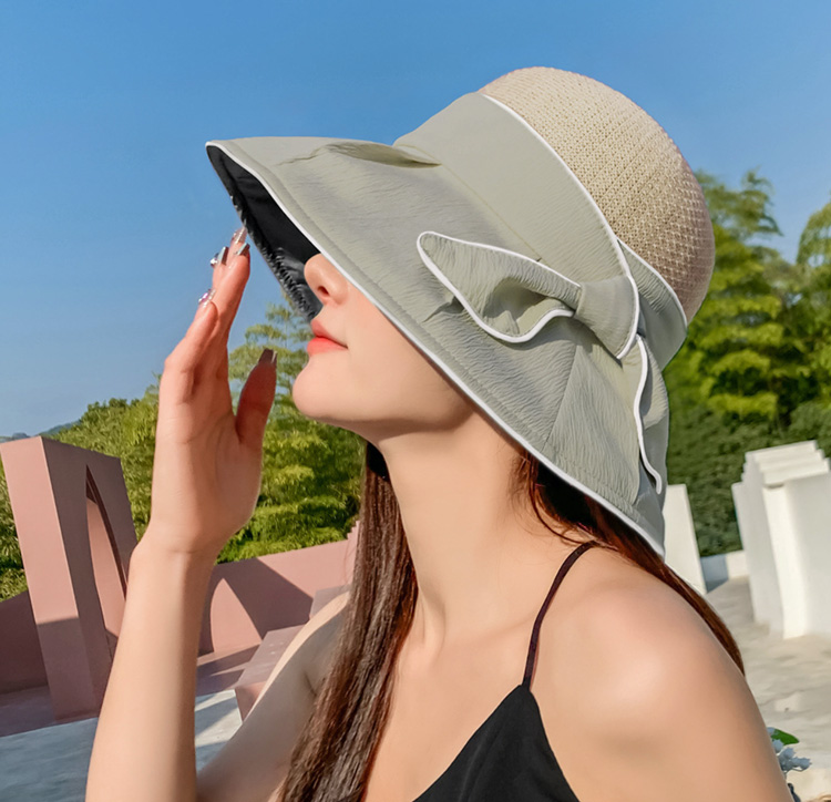夏セール バイザーハット つば広 メッシュ UV帽子 UVカット サイド