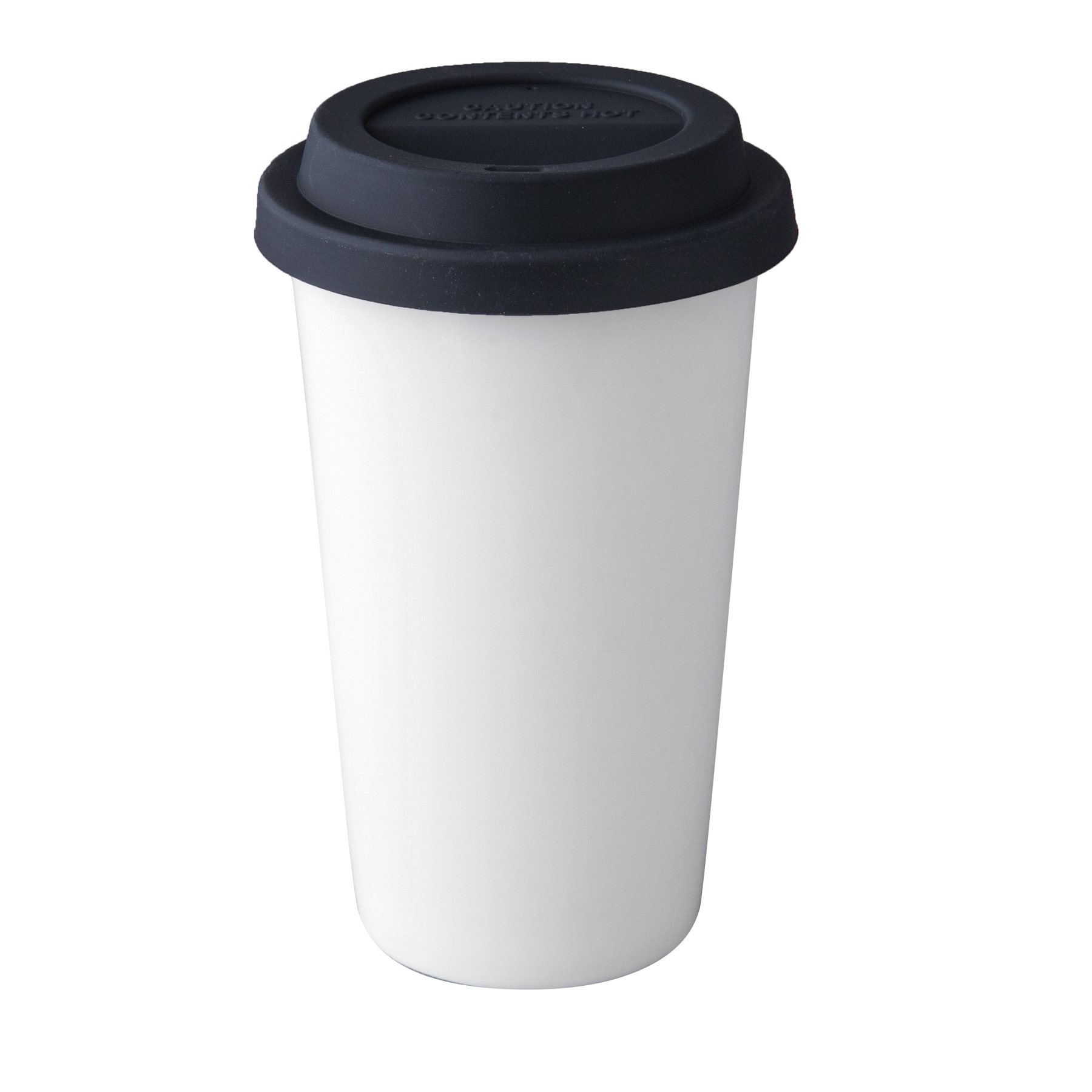 タンブラー サーモ 二層 陶器 新生活 白 白磁 ホワイト L(320cc) 5色