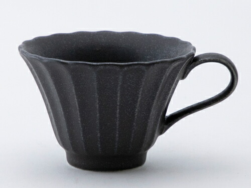 かすみ 黒 コーヒーカップ 約160cc 美濃焼 約130g 日本製 和食器 黒い ブラック 食器 紅茶 お茶 光洋陶器 レンジ対応 食洗器対応 ラッピング不可｜js-kikaku