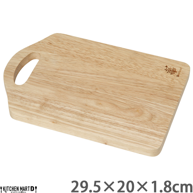 ボヌール Bonheur 取っ手付き 29.5×20cm カッティングボード まな板 木製 木 食器 プレート wood plate ウッドバーニング 不二貿易 あすつく可 ラッピング不可｜js-kikaku