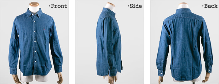 BOHEMIANS（ボヘミアンズ） 50%OFF デニムレギュラーカラー長袖シャツ