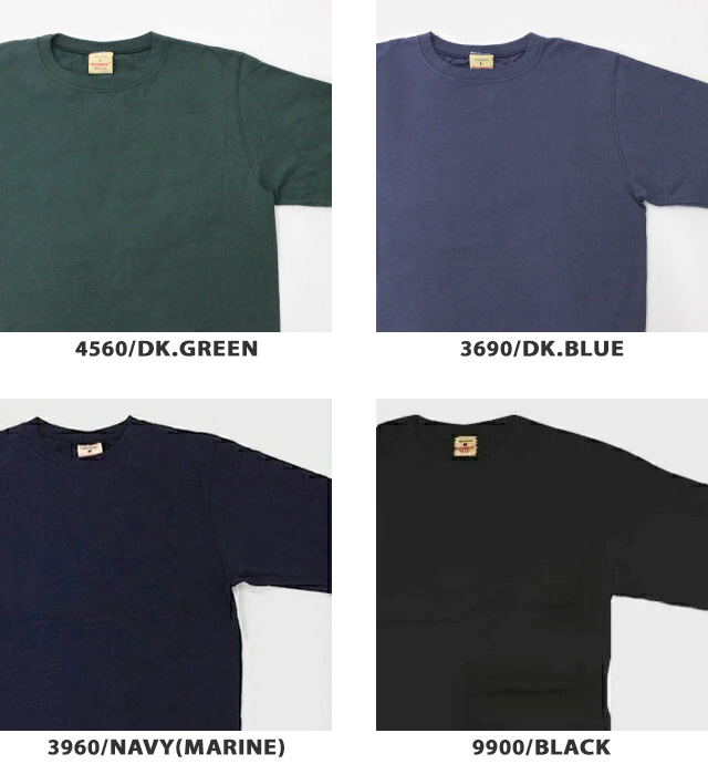 Goodwear（グッドウェア） クルーネック長袖リブTシャツ 袖リブ 裾リブ