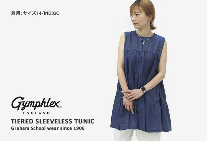 GYMPHLEX（ジムフレックス） 50%OFF ティアードノースリーブチュニック