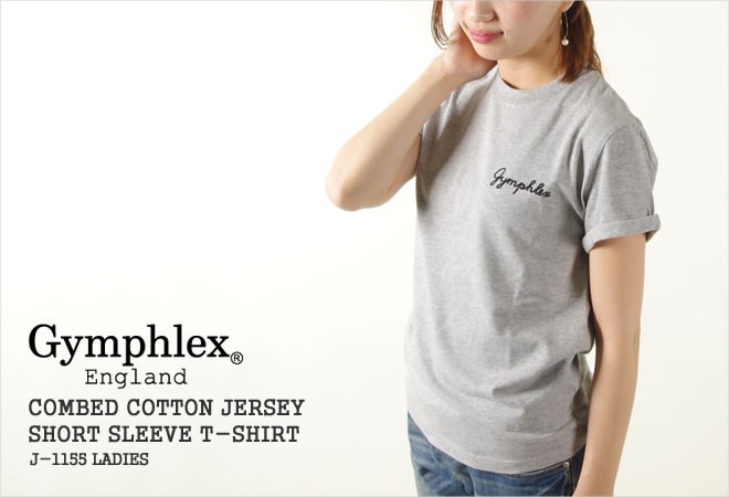 レディース メンズ Gymphlex ジムフレックス 刺繍ロゴTシャツ 品番：GY-C0446COM トップス 半袖 カットソー 定番 ユニセックス【1枚までメール便配送可】 メール便可】 ジムフレックス 刺繍 ロゴ Tシャツ レディース