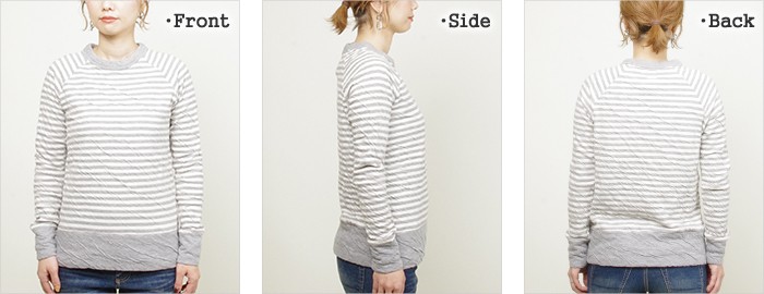 [クーポンで20%OFF]アルモニ/harmonie もこもこ接結ボーダーラグランロングスリーブ ラグラン長袖Tシャツ 6190001 レディース harmonie [クーポンで20%OFF]アルモニ/harmonie もこもこ接結
