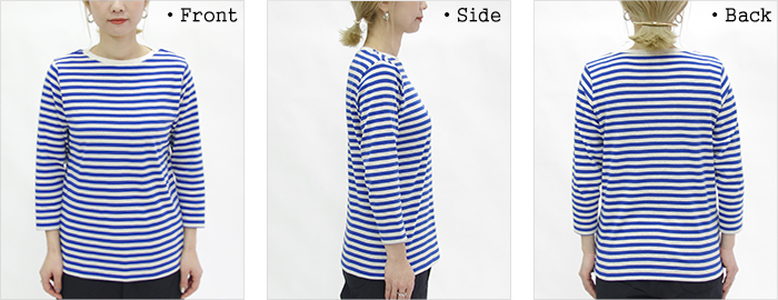 [クーポンで20%OFF]アルモニ/harmonie オーガニックコットンフライス・ボートネックボーダー8分袖 82340241[1点のみメール便可能] harmonie [クーポンで20%OFF]アルモニ/harmonie オーガニック